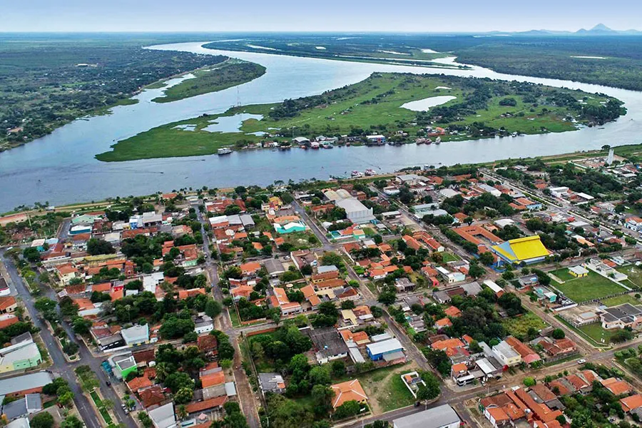 Imagem aérea de Porto Murtinho