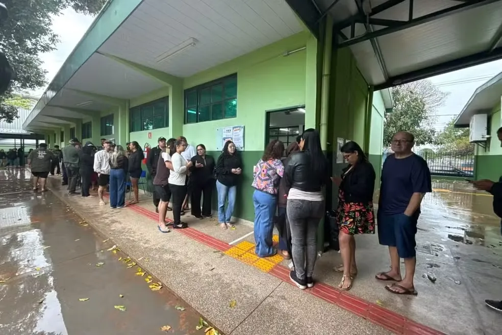 Local em que eleitora passou mal e morreu em Campo Grande — Foto: Giovanna Dauzacker